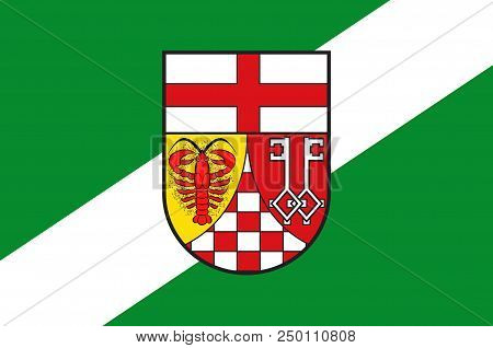 Flag Of Bernkastel-wittlich Is A District In Rhineland-palatinate, Germany. 3d Illustration