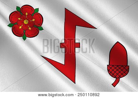 Flag Of Idar-oberstein Is A Town In The Birkenfeld District In Rhineland-palatinate, Germany. 3d Ill