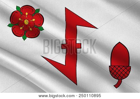 Flag Of Idar-oberstein Is A Town In The Birkenfeld District In Rhineland-palatinate, Germany. 3d Ill