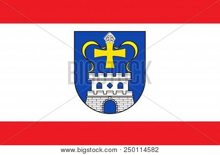 Flag Of Ostholstein Is A District In Schleswig-holstein, Germany. 3d Illustration