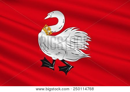 Flag Of Stormarn Is A District In Schleswig-holstein, Germany. 3d Illustration