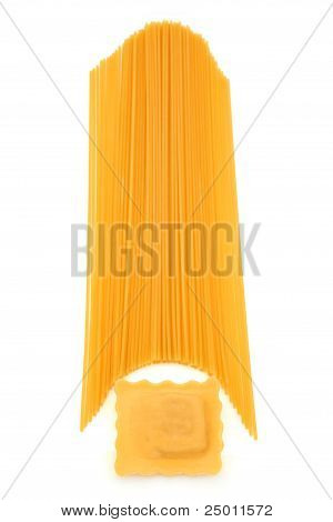 Ravioli And Spaghetti Pasta