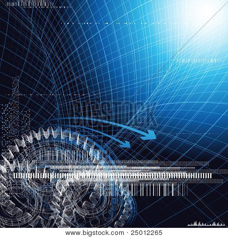 Abstracte technische achtergrond. Alleen verlopen gebruikt.