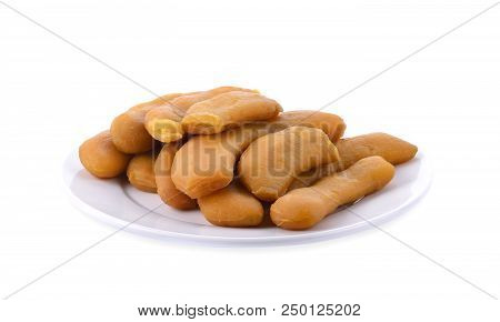 Thai Dessert, Crystallized Tamarind On White Background