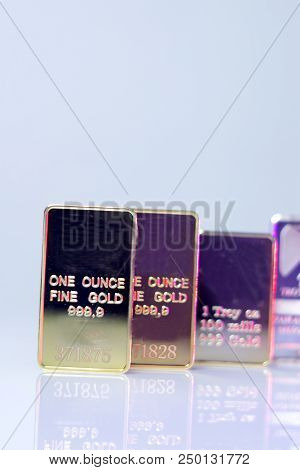 False Generic Gold Lingot Isolated. No People