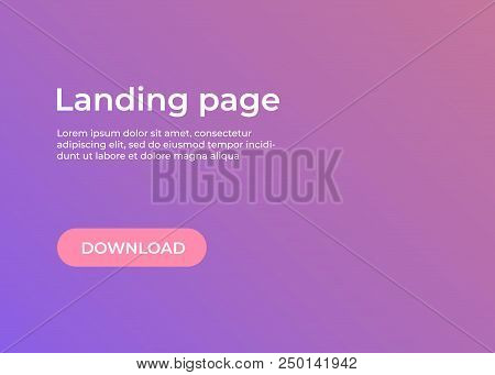 Landing Page Template. Website Template For Websites And Apps. Landing Page Vector Design Ui