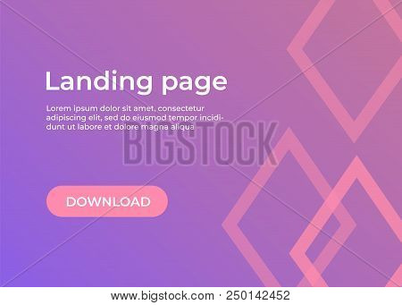 Landing Page Template. Website Template For Websites And Apps. Landing Page Vector Design Ui
