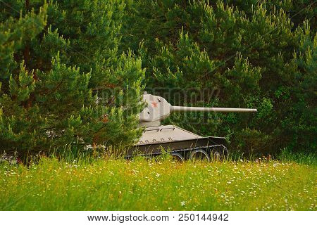 Tank Of World War 2 In The Forest