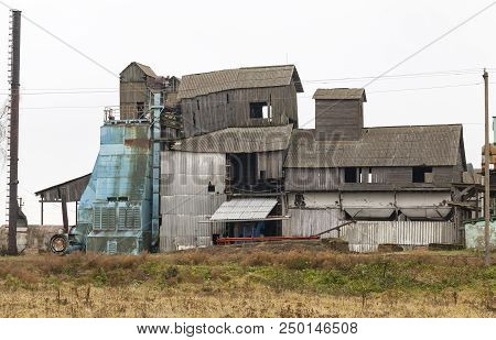 The Abandoned Part Of The Agricultural Construction, Which Was Previously Used For Harvesting Cereal