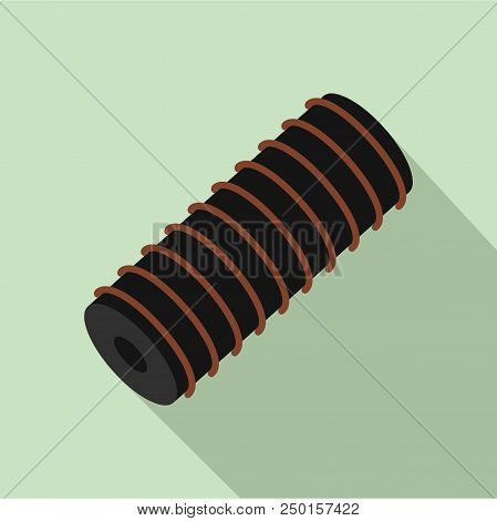 Electric Spring Coil Icon. Flat Illustration Of Electric Spring Coil Vector Icon For Web Design