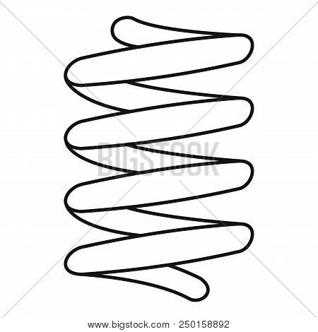 Car Spring Coil Icon. Outline Car Spring Coil Vector Icon For Web Design Isolated On White Backgroun