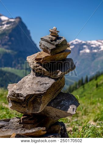 A Celtic Style Cairn Takes Aim At The Valley Between Annon Mountain And Clements Mountain Revealing 