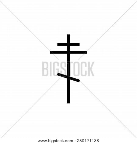 Christianity Orthodox Cross Sign Icon. Element Of Religion Sign Icon For Mobile Concept And Web Apps