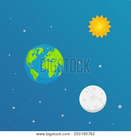 Illustrations Of The Earth And The Moon Orbit The Sun