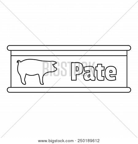 Pate Tin Can Icon. Outline Pate Tin Can Vector Icon For Web Design Isolated On White Background