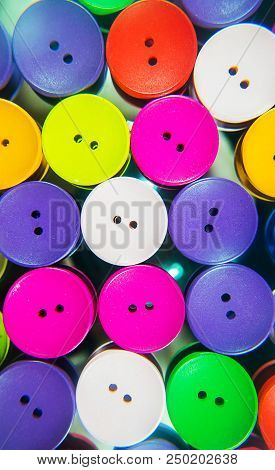Background With Buttons Of Different Colors Close-up Shot