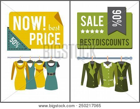 Sale And Best Discounts For Female Clothes Posters Set. Convenient Low Price Spring Womens Clothing 