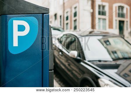 Close-up Machine For Paying Parking. Automatic Parking System.