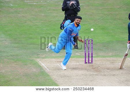 LEEDS, ENGLAND - JULY 17:  during the 3rd Royal London One day International match between England and India at Headingley Cricket Ground on July 17, 2018 in  England.  