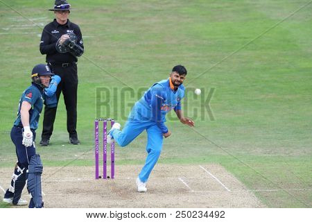LEEDS, ENGLAND - JULY 17:  during the 3rd Royal London One day International match between England and India at Headingley Cricket Ground on July 17, 2018 in  England.  