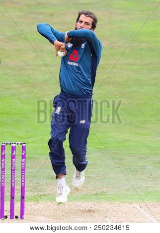 LEEDS, ENGLAND - JULY 17: Moeen Ali during the 3rd Royal London One day International match between England and India at Headingley Cricket Ground on July 17, 2018 in  England.  