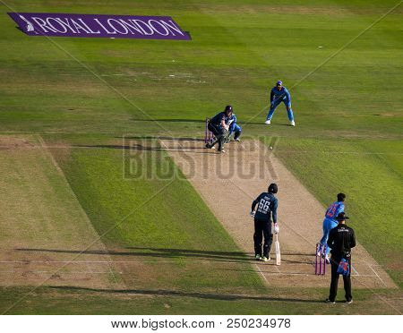 LEEDS, ENGLAND - JULY 17: General view during the 3rd Royal London One day International match between England and India at Headingley Cricket Ground on July 17, 2018 in  England.  