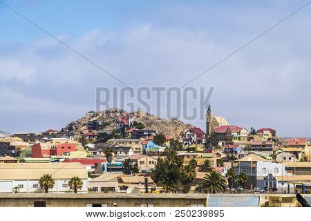 Luderitz, Namibia - March 23 2018: Beautiful Colonial Architecture Of Luderitz, A Harbor Town In Nam