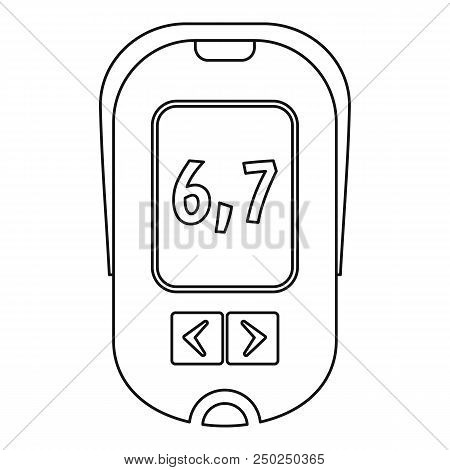 Glucometer Icon. Outline Glucometer Vector Icon For Web Design Isolated On White Background