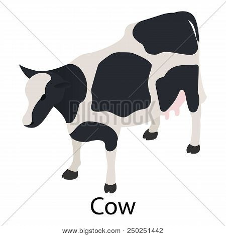 Cow Icon. Isometric Of Cow Vector Icon For Web Design Isolated On White Background
