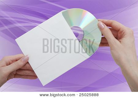 白紙の封筒の cd