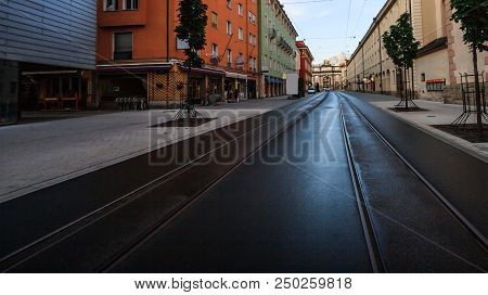 View Of Triumphal Arch (german: Triumphpforte) From Maria-theresien Strasse (maria Theresa Street) I