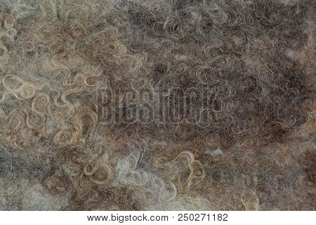 Brown Gray Felt With Fleece, Abstract Background