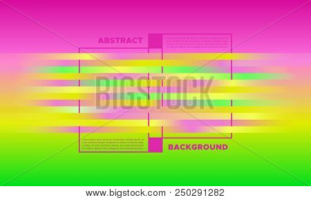 Colorful Striped Background With Glow Effect. Abstract Minimal Design With Trendy Gradient In Pink, 