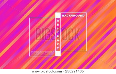 Lines With Colorful Gradient. Minimal Abstract Background With Glow Effect. Simple Geometric Grid. E