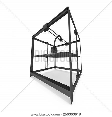 3d Printer Isolated On White Render Illustration