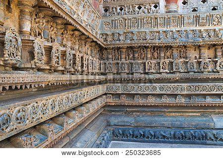 Decorative Friezes With Deities, Dancers And Other Figures, Chennakeshava Temple. Belur, Karnataka, 