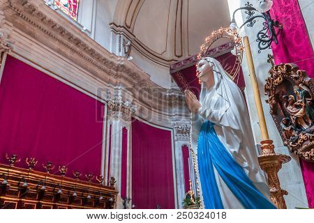 Interiors Of Duomo Church, Ragusa, Sicily, Italy