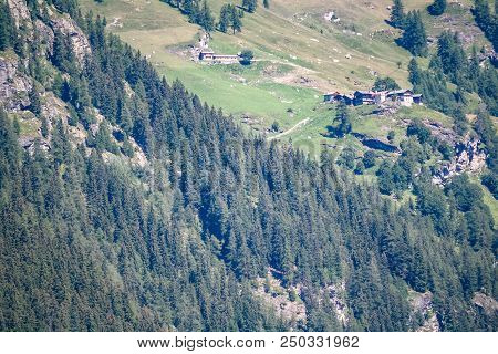 Alpine Village In The Alps