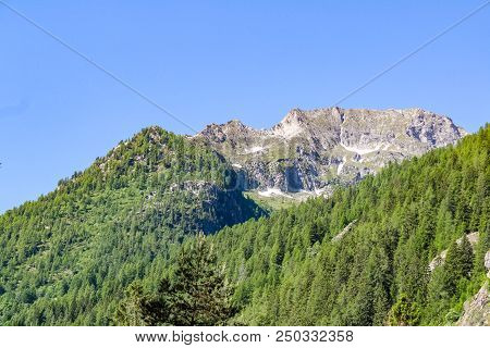 Panoramic View Of An Alpine Valley
