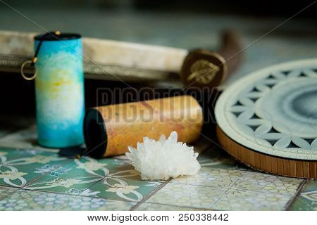 A Musical Instrument For Playing Religious Music In Shamanistic Or Buddhist Temples.