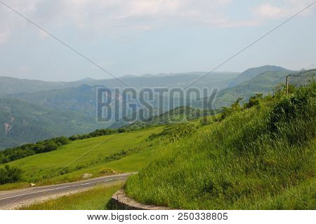 Mountain Landscape From Ismayilli Region Of Azerbaijan In Summer