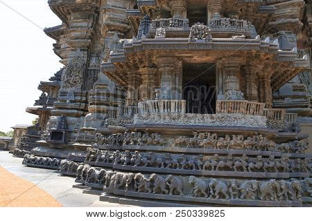 Facades And Decorative Friezes With Deities, Dancers And Other Figures, Chennakeshava Temple. Belur,
