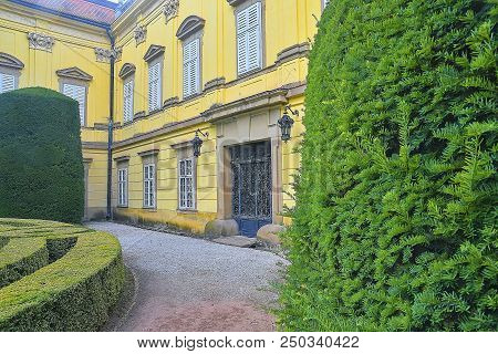Buchlovice, Czech Republic - July 12, 2018: Chateau Buchlovice. Seclusion In Site Of Buchlovice Cast