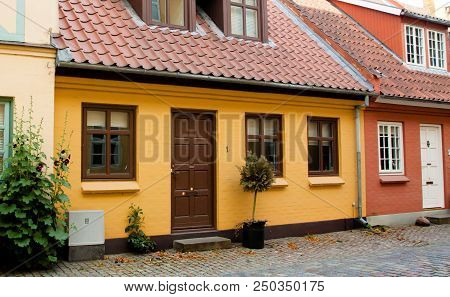 Old Town Of Odense, Denmark. 17 June 2018 - Odense, Denmark.