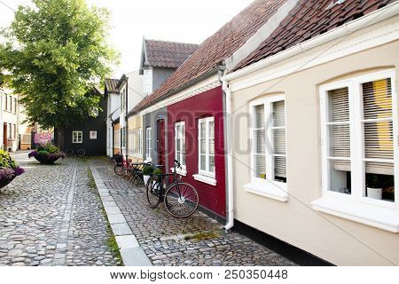 Old Town Of Odense, Denmark. 17 June 2018 - Odense, Denmark.
