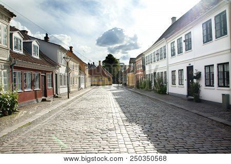 Old Town Of Odense, Denmark. 17 June 2018 - Odense, Denmark.