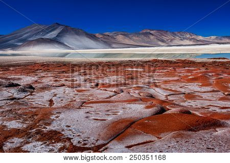 Volcanoes Licancabur And Juriques, Moon Valley, Atacama, Chile