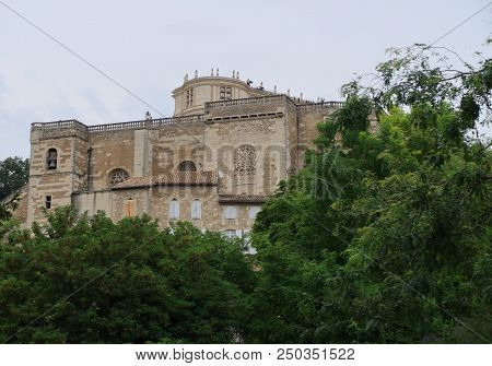 Grignan, France - July 16, 2018: Photography Showing The Castle Of Grignan. The Photography Was Take