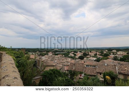 Photography Showing The Village Of Grignan And Its Surrounding Area. The Photography Was Taken From 