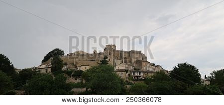 Photography Showing The Castle Of Grignan. The Photography Was Taken From The Small Village Of Grign
